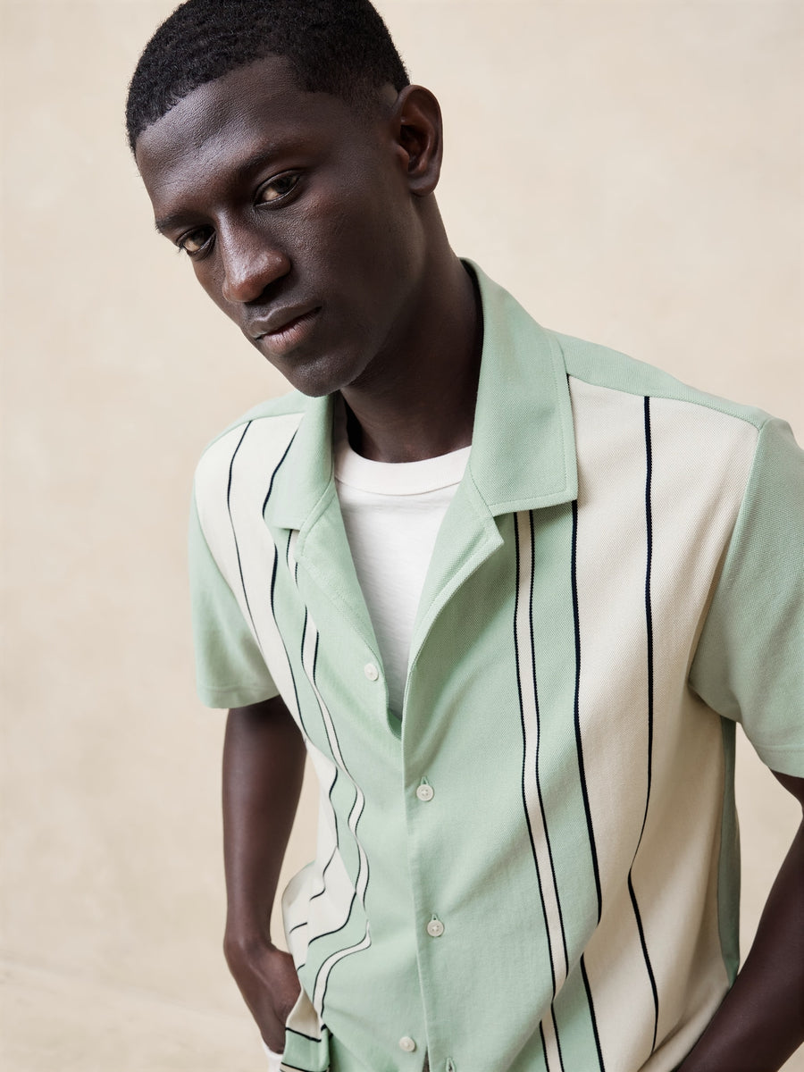 Luxury-Touch Pique Resort Shirt – Banana Republic