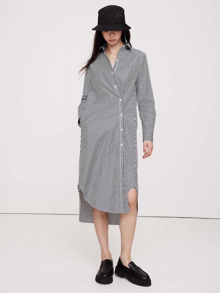 Poplin Asymmetrical Shirt Dress – Banana Republic
