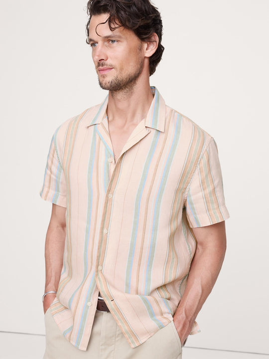 Standard-Fit Linen-Cotton Resort Shirt