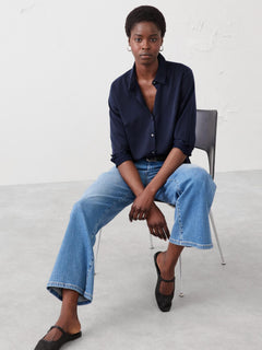 Stretch-Cotton Cardigan Sweater