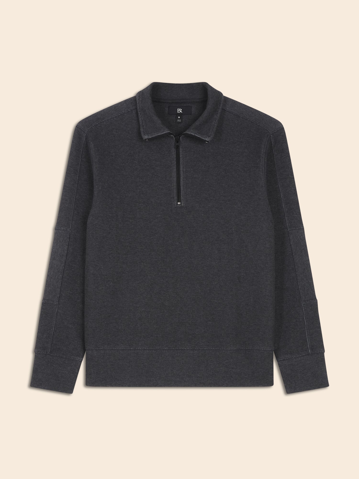 Ribbed Half Zip Sweatshirt Banana Republic