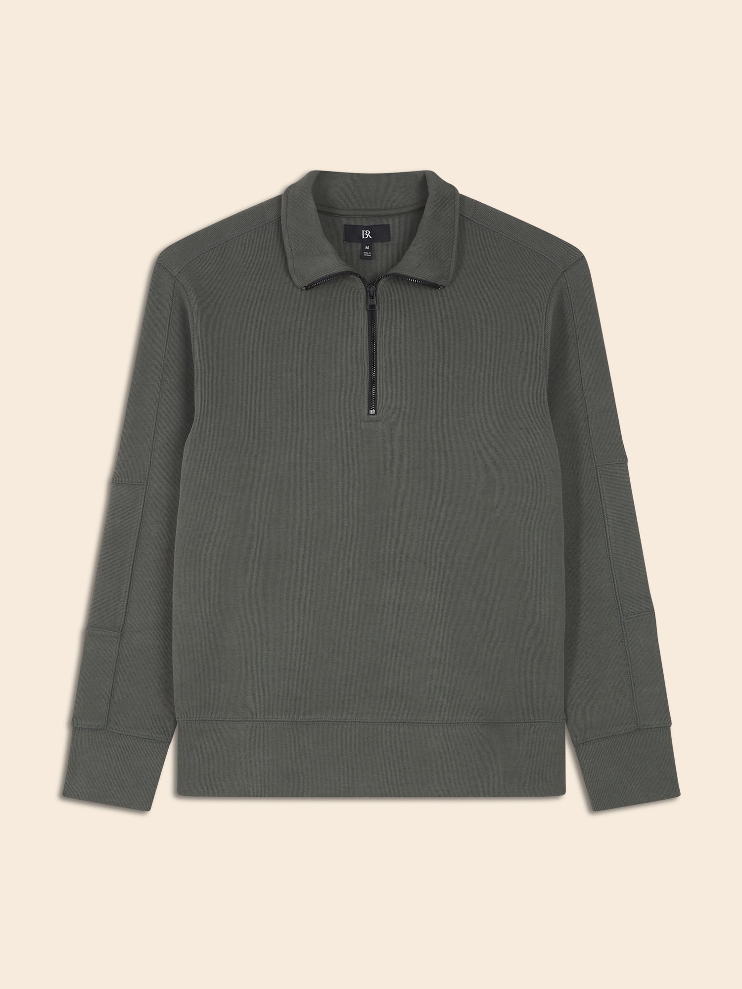 Ribbed Half Zip Sweatshirt Banana Republic