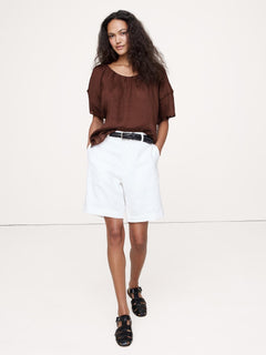 Stretch-Cotton Cardigan Sweater