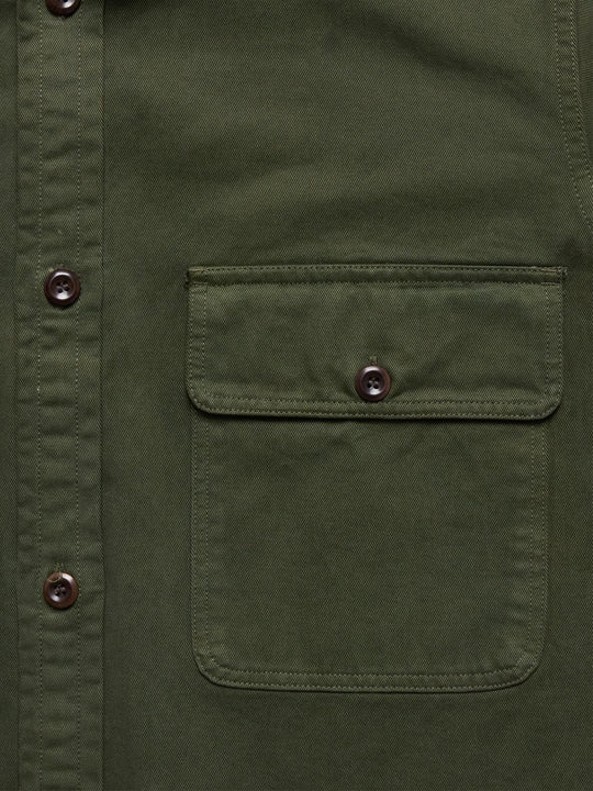 Forest Green With Corduroy Collar