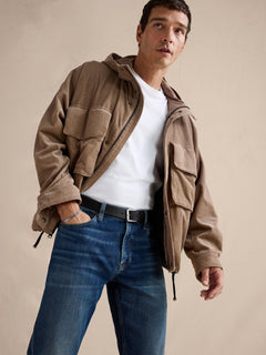 Stretch-Cotton Cardigan Sweater