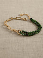 Semi-Precious Stone Paperclip Chain Bracelet