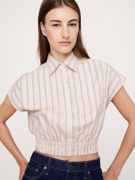 Cotton Poplin Super-Cropped Shirt