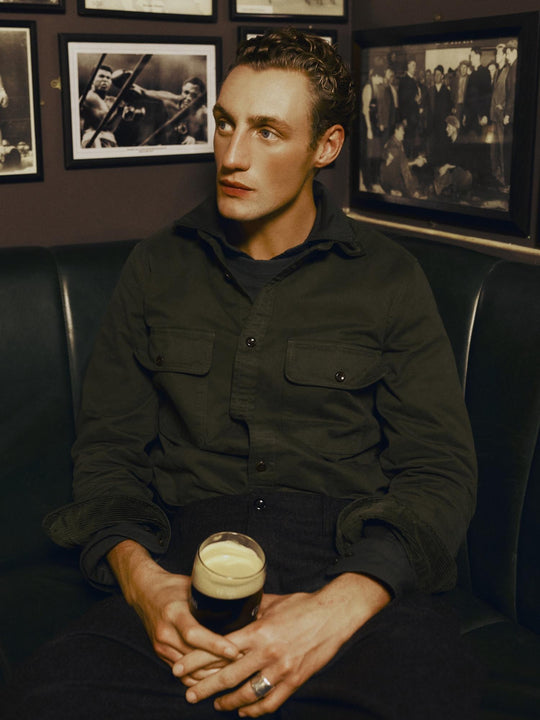 Forest Green With Corduroy Collar