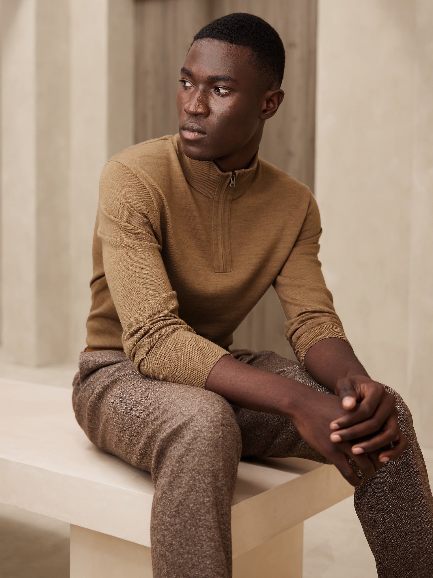 Camel merino outlet sweater