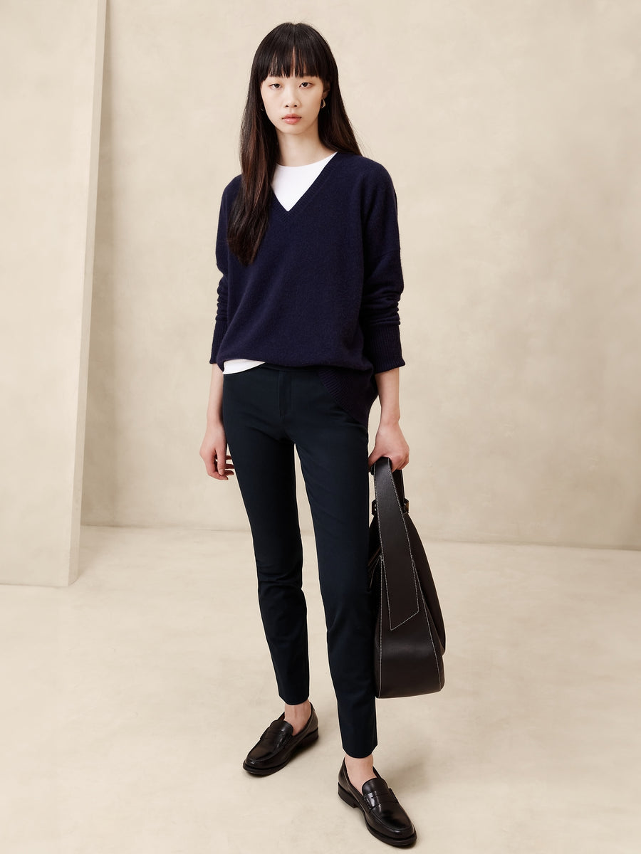 Pantalon Skinny Femme Banana Republic Sloan - Taille 30 Long, Noir Avec Fermeture à La Cheville
