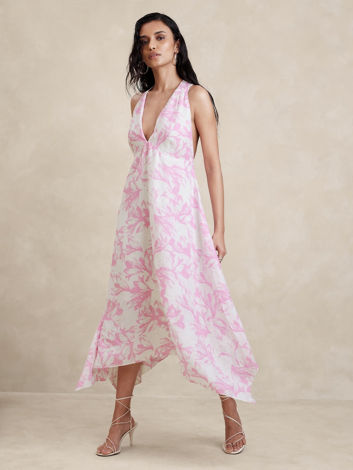 European Linen Maxi Dress Banana Republic