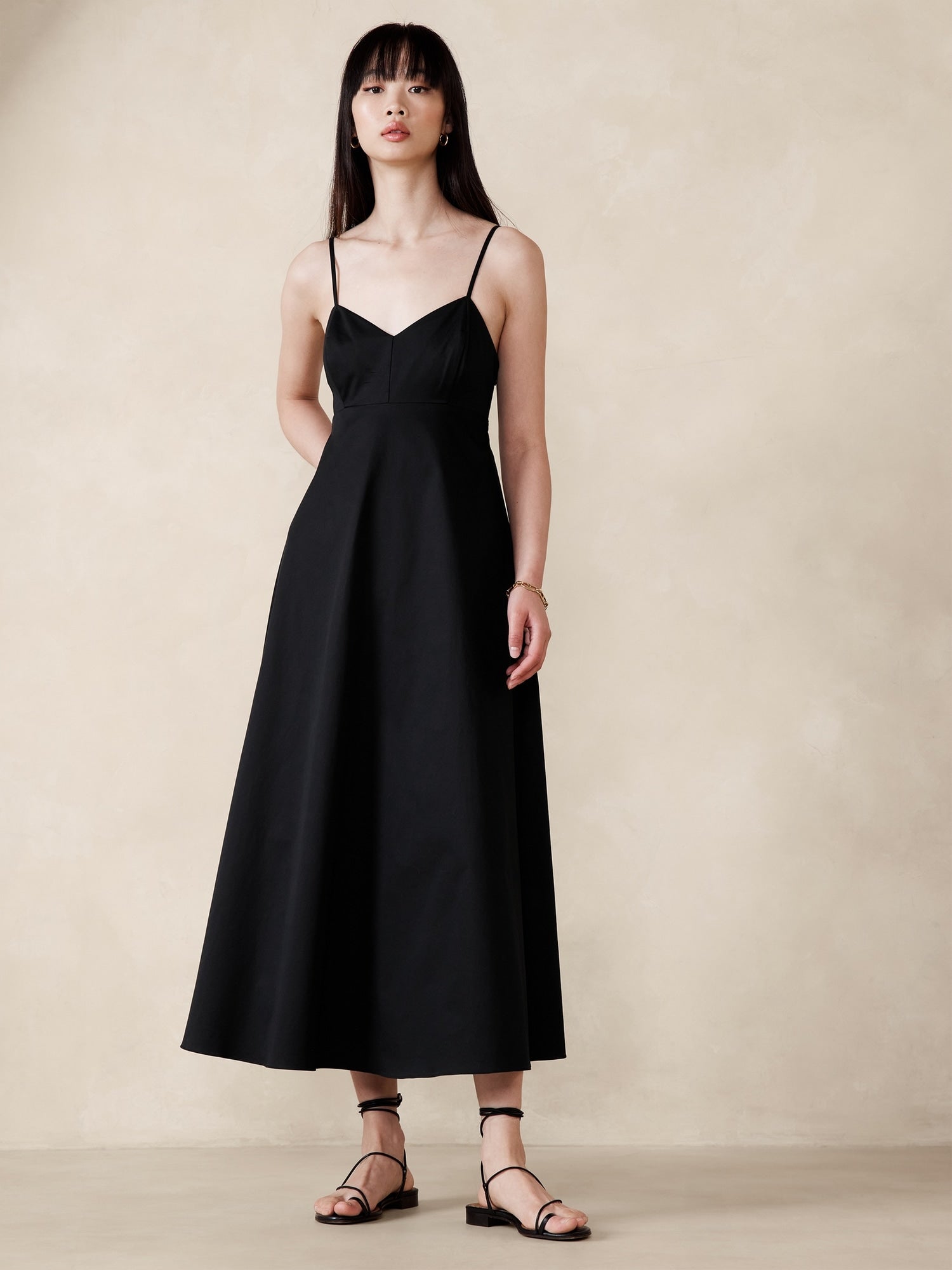 Poplin Cut-Out Maxi Dress – Banana Republic