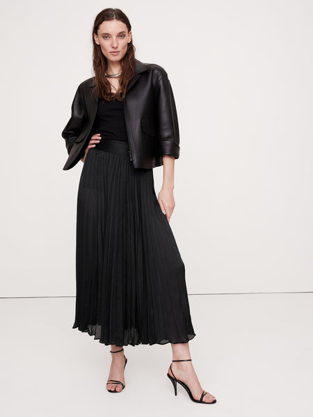 banana republic black pleated dress Crinkle Satin Midi Skirt – flowy maxi dresses Color:Dark-Green Macy Little Black Dress