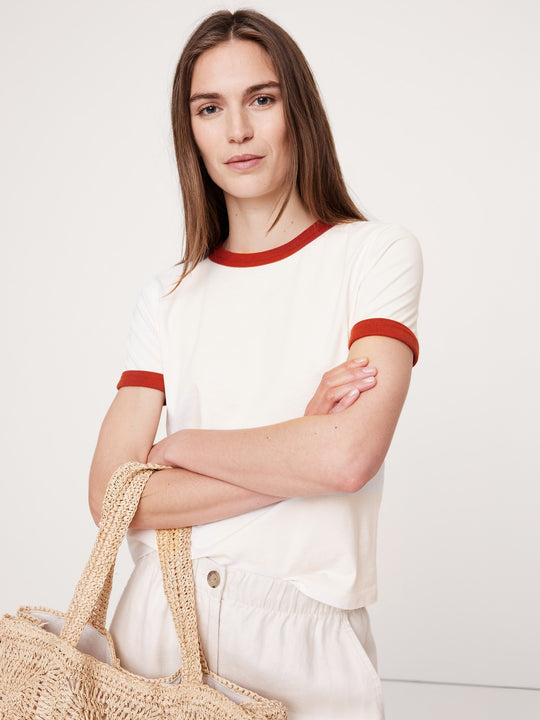 White With Red Stripe