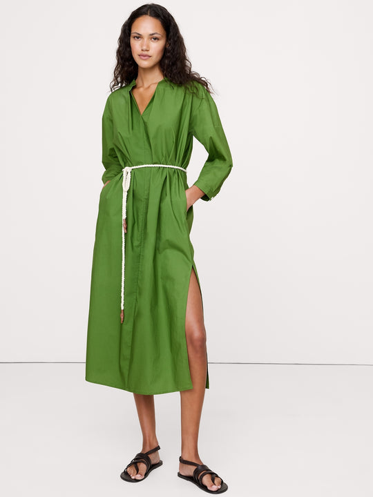 banana republic cotton poplin shirt dress Cotton Poplin Big-Button Shirt Dress