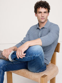 Stretch-Cotton Cardigan Sweater