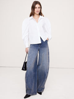 Stretch-Cotton Cardigan Sweater