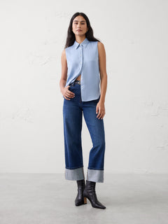 Stretch-Cotton Cardigan Sweater