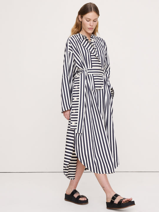 Cotton Poplin Big-Button Shirt Dress – Banana Republic