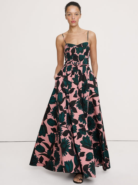 maxi dress ph FABIANA Strappy Straight Cut Neckline Maxi Dress with High Slit (Blush Pink Crepe)