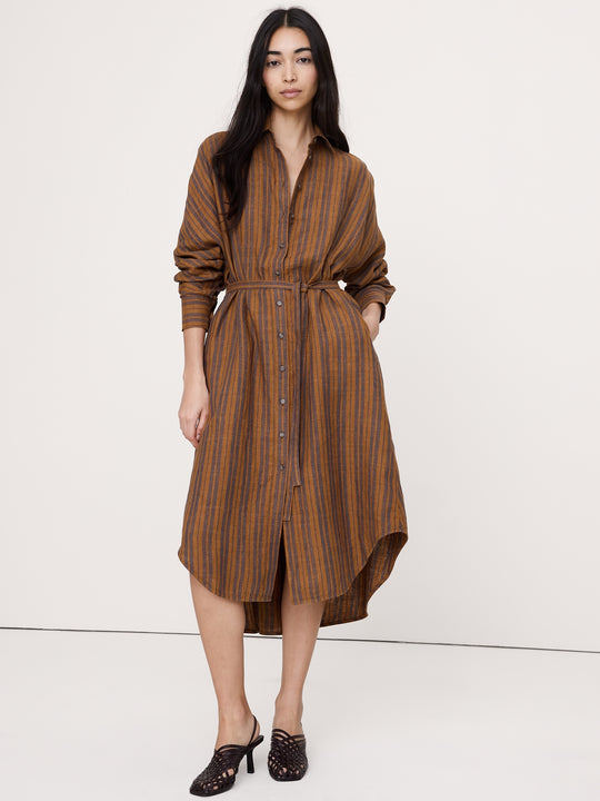 Brown & Blue Stripe