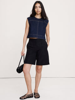 Stretch-Cotton Cardigan Sweater