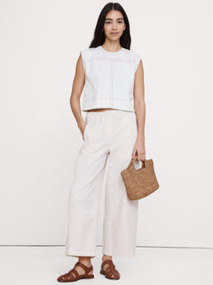 Stretch-Cotton Cardigan Sweater