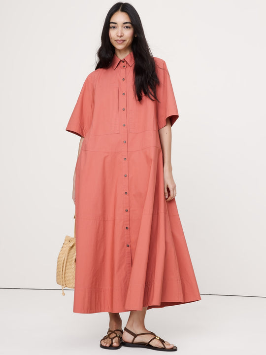 banana republic maxi shirt dress Banana Republic Muse Silk Maxi Shirtdress blue