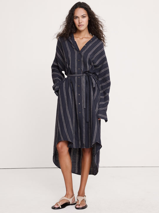 Navy Blue & White Stripe