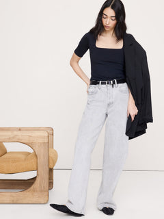 Stretch-Cotton Cardigan Sweater