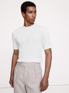 Stretch-Cotton Cardigan Sweater
