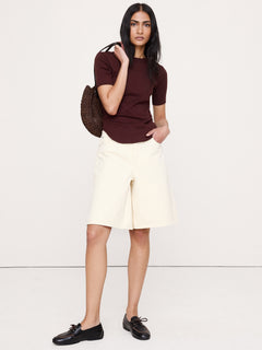 Stretch-Cotton Cardigan Sweater