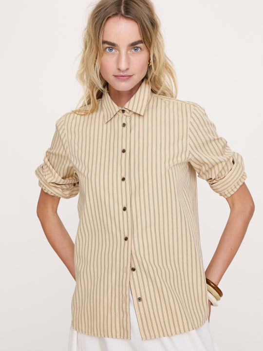 Cream White Stripe