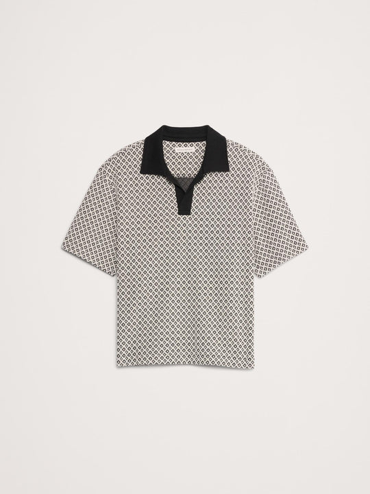 Boxy Geo Jacquard Polo