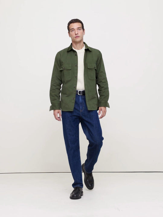Forest Green With Corduroy Collar