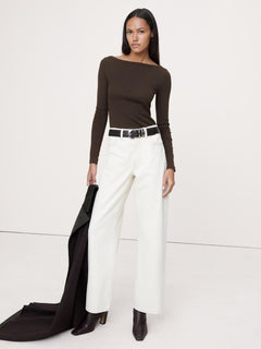 Stretch-Cotton Cardigan Sweater