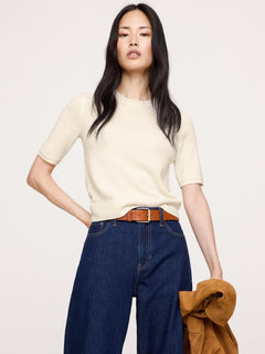 Stretch-Cotton Cardigan Sweater