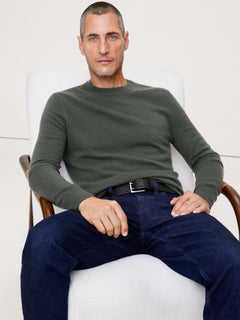 Stretch-Cotton Cardigan Sweater