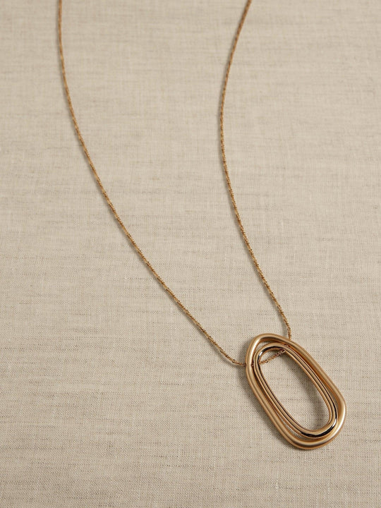Organic Shape Pendant Necklace